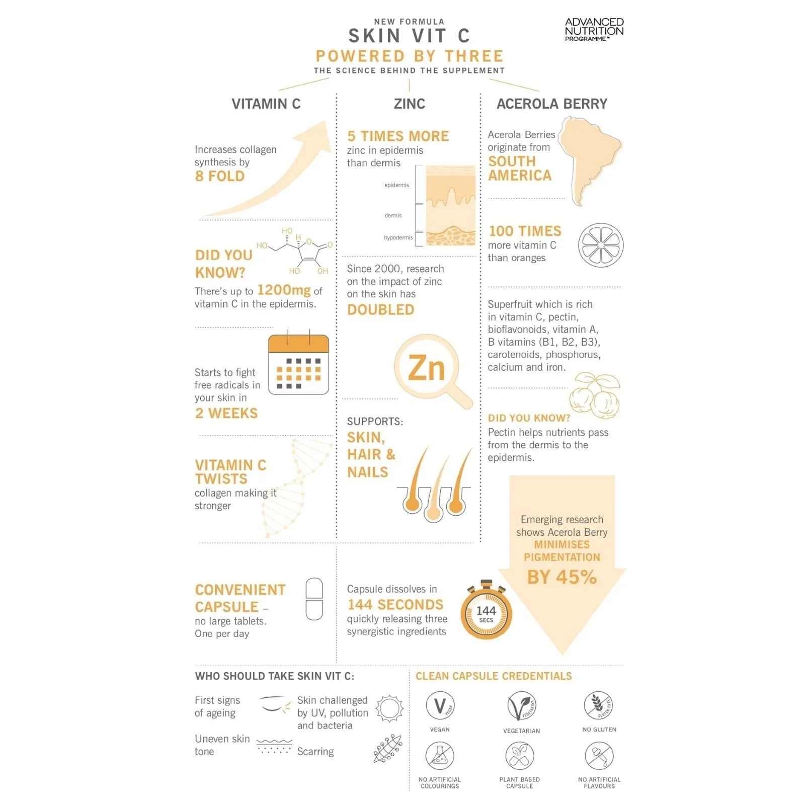 Advanced Nutrition Programme | Skin Vit C 60 caps