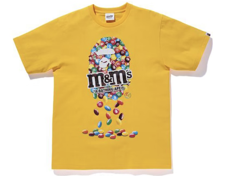 BAPE x M&M's Ape Head Tee Yellow