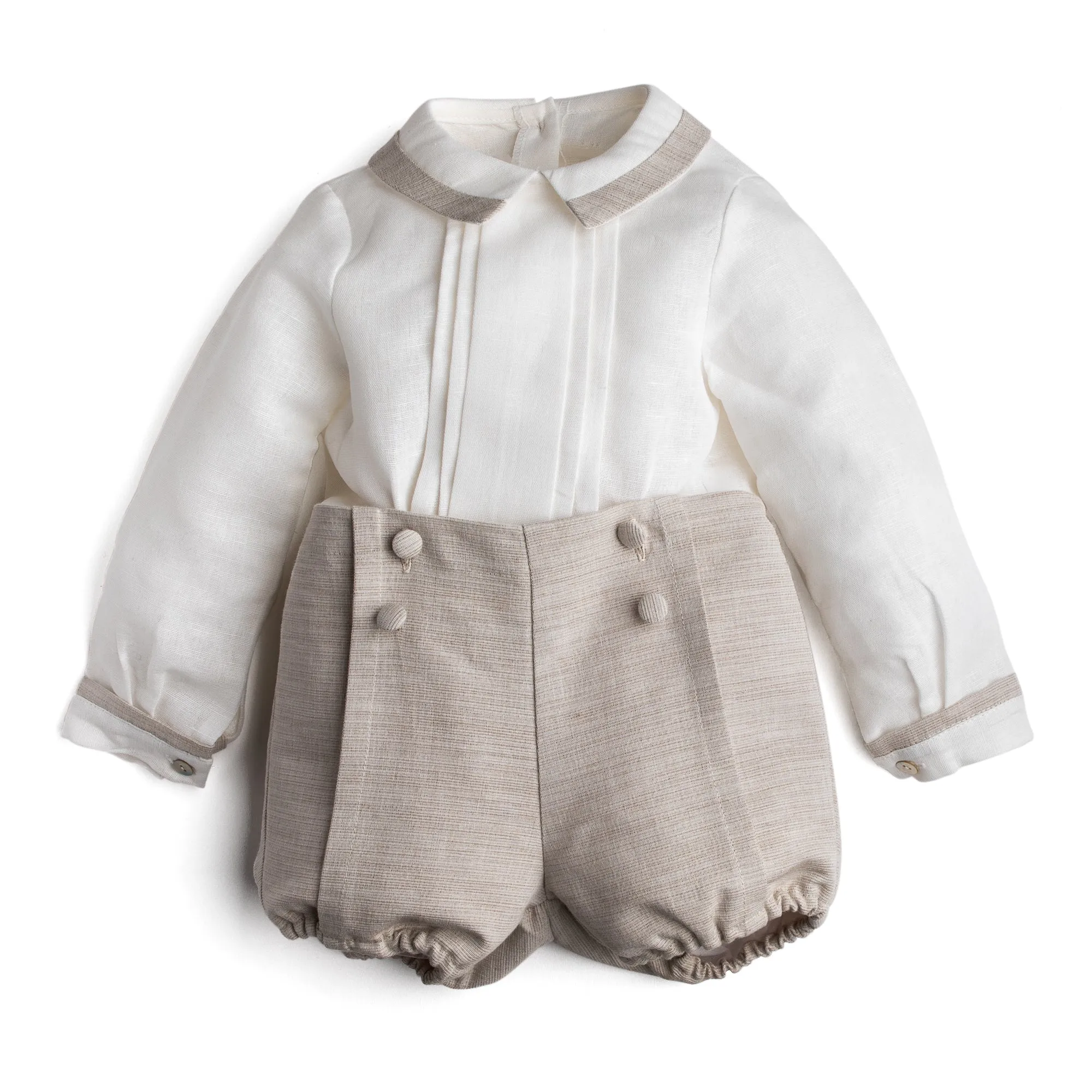 Beige Linen Celebration Set (12mths-3yrs)