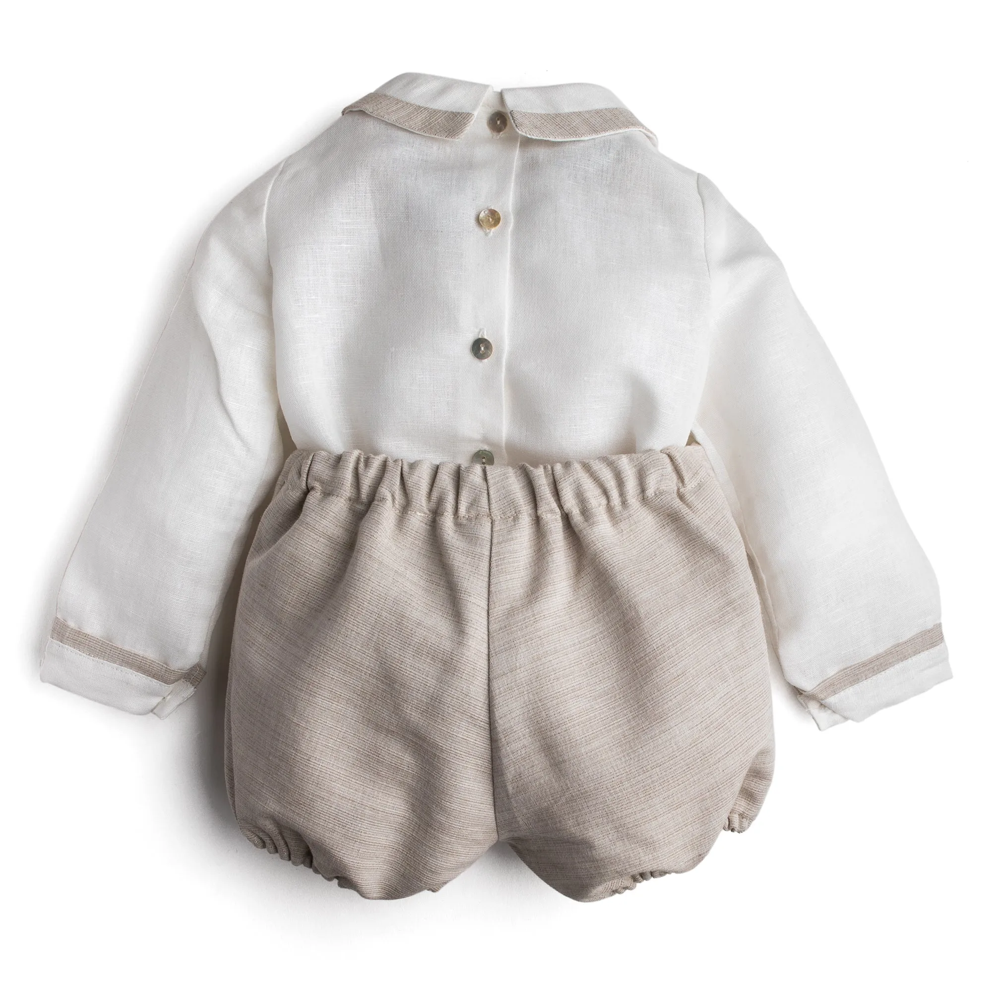 Beige Linen Celebration Set (12mths-3yrs)