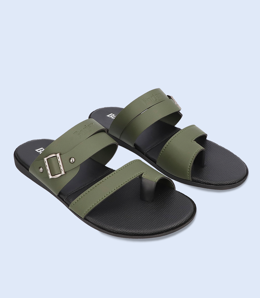 BM4517-OLIVE-Men Chappal