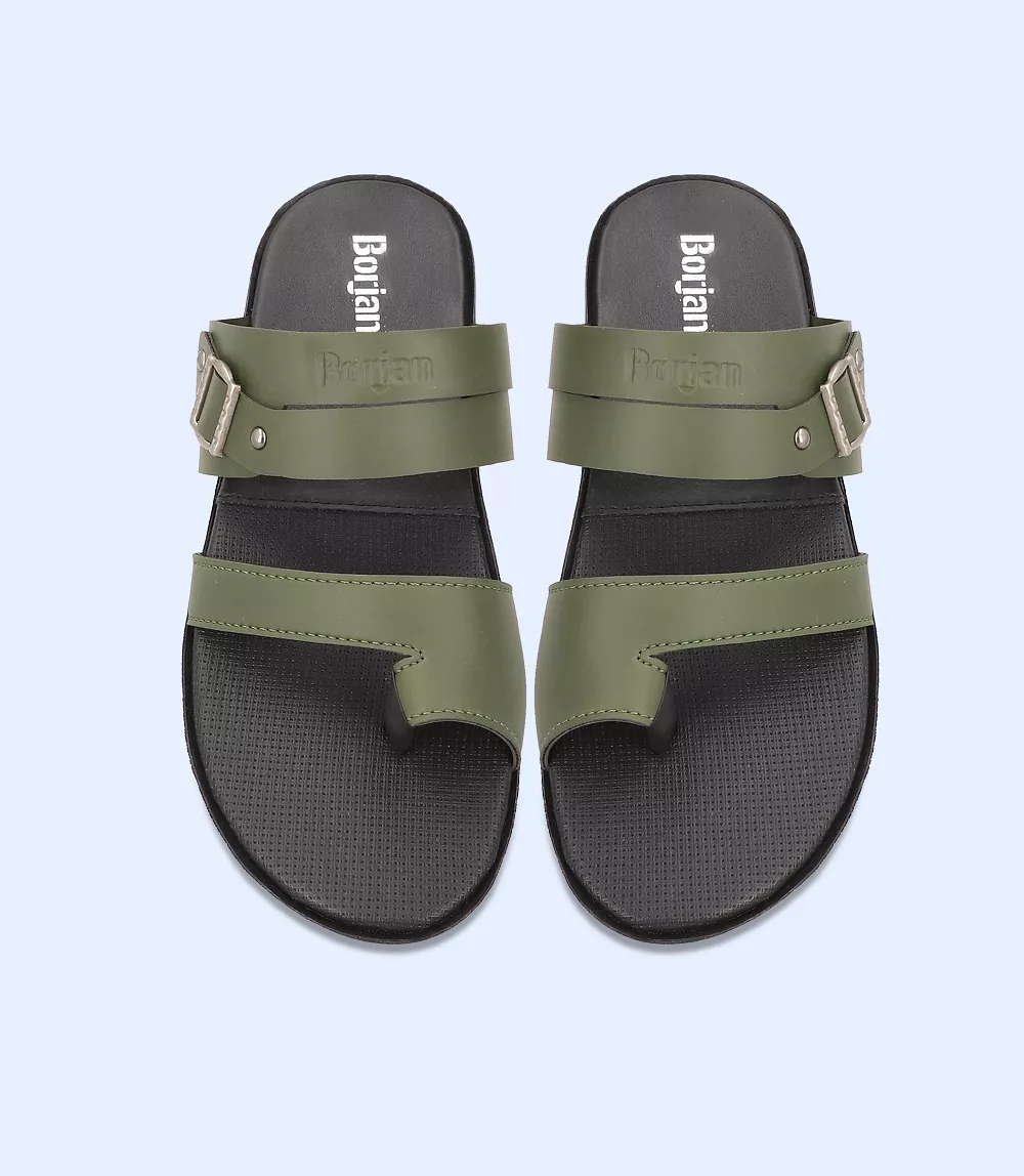 BM4517-OLIVE-Men Chappal