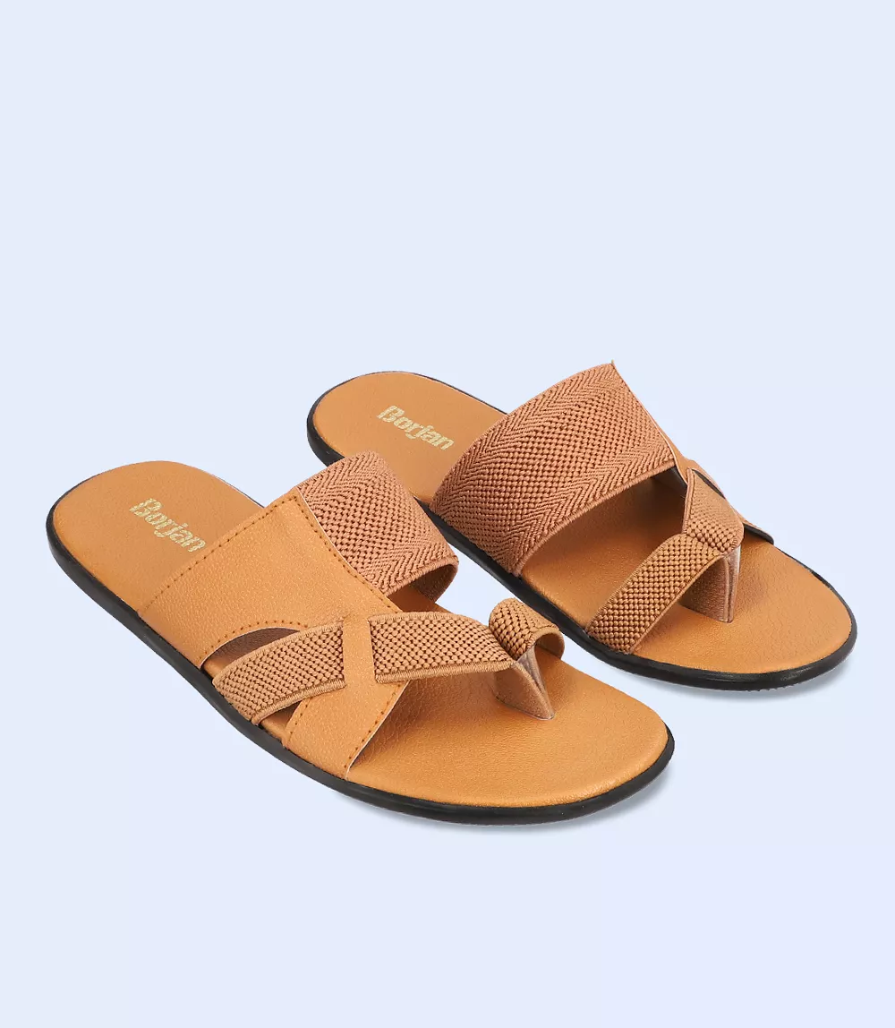 BM4729-TAN-Men Chappal