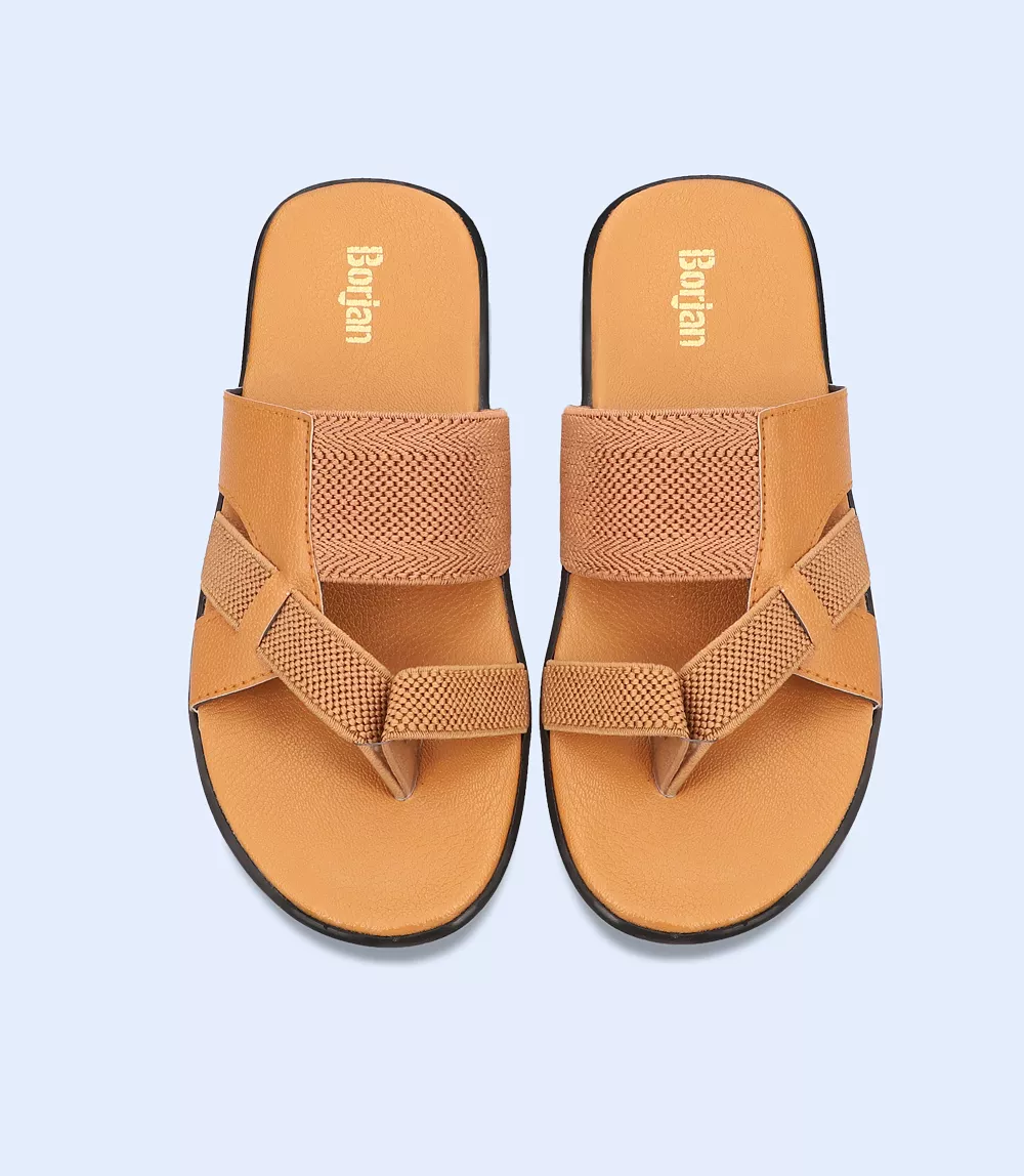 BM4729-TAN-Men Chappal