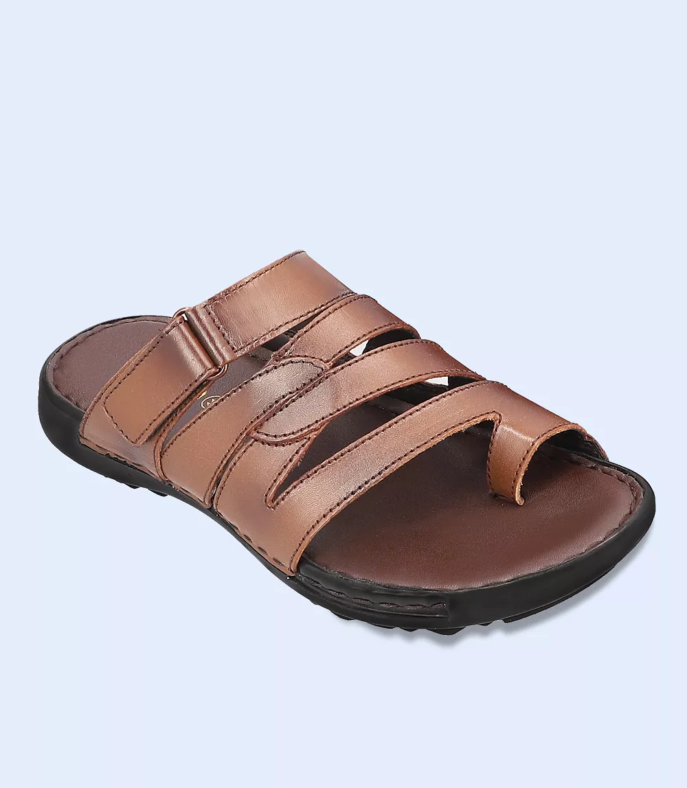 BM4744-BROWN-Men Chappal