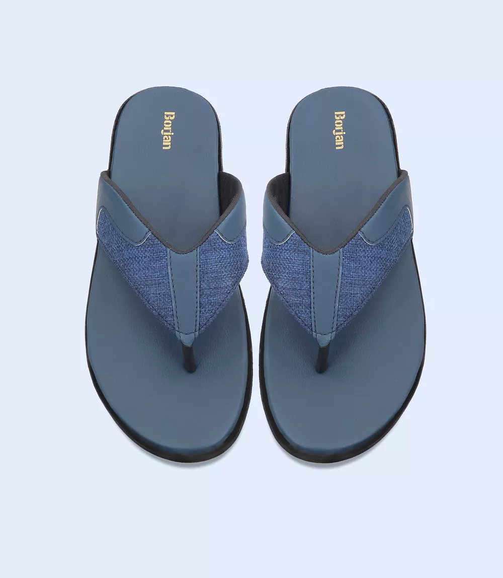 BM5463-NAVY-Men Casual Chappals