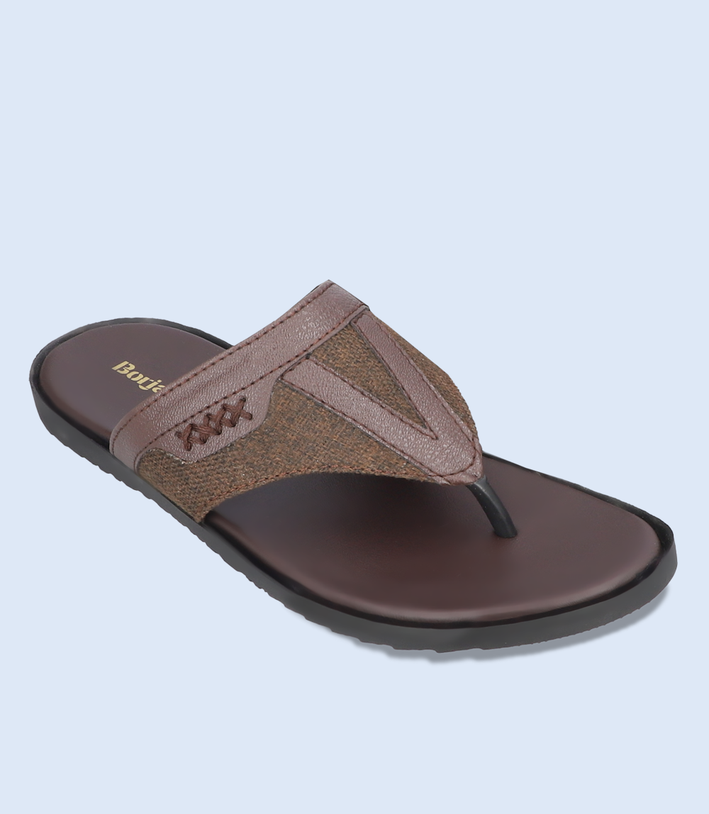 BM5464-BROWN-Men Casual Chappal