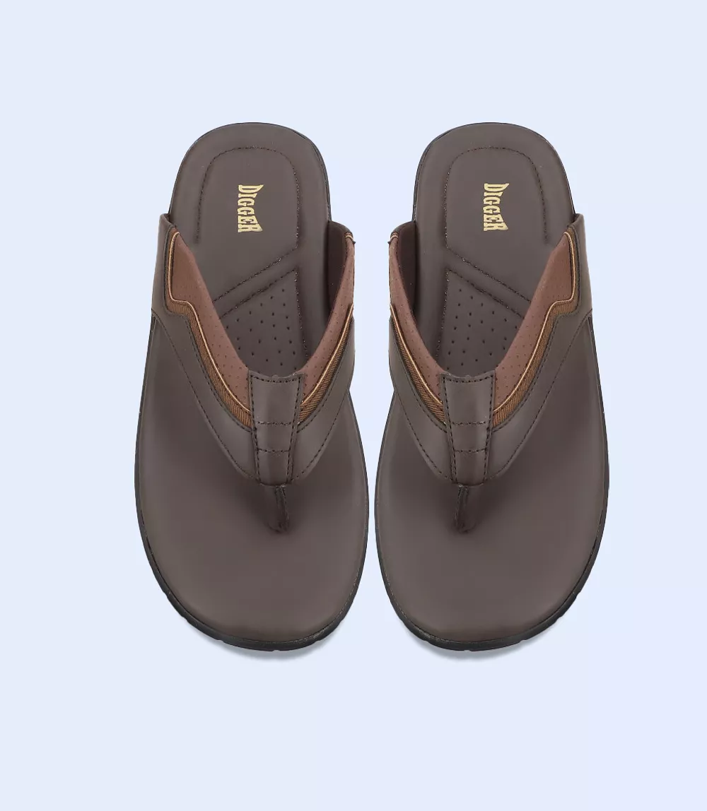 BM5559-BROWN-Men Casual Chappal