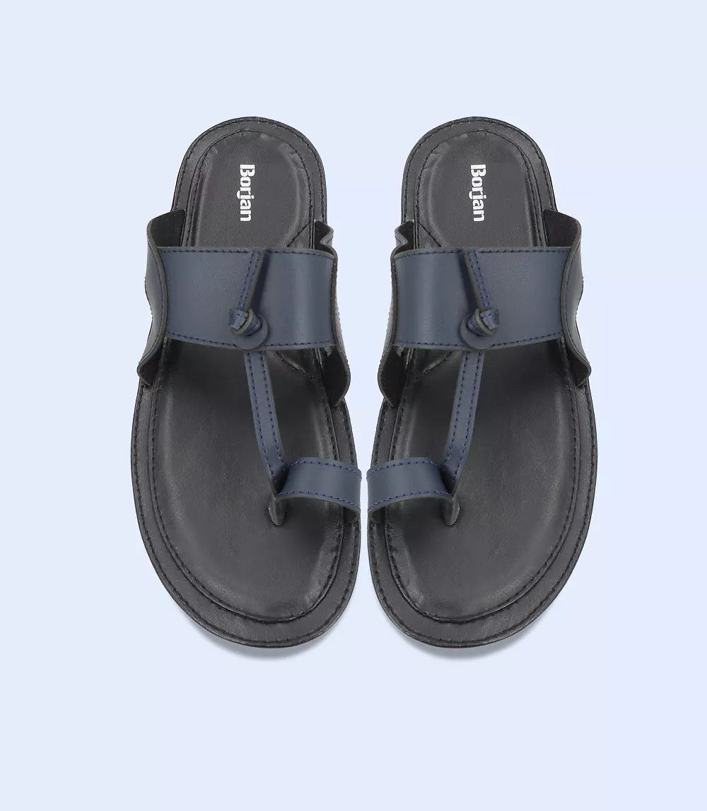 BM5636-NAVY-Men Casual Chappal