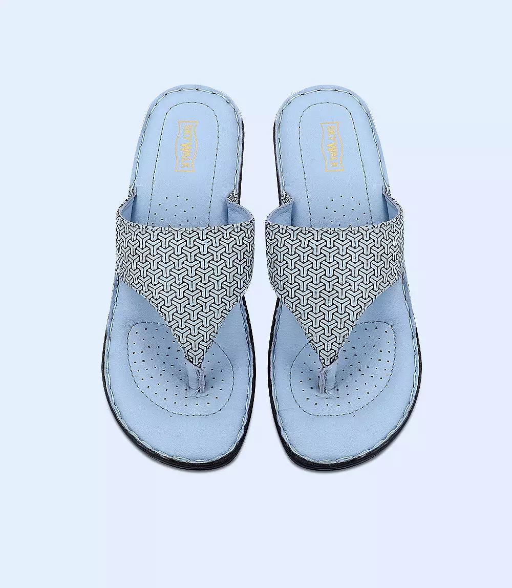 BW2449-SKY-BLUE-Women Comfort Chappal