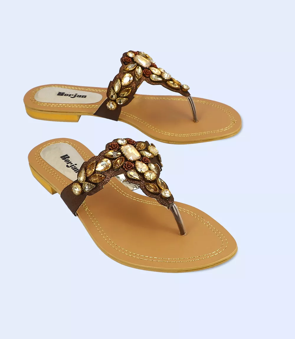 BW5938-BROWN-Women Formal Chappal