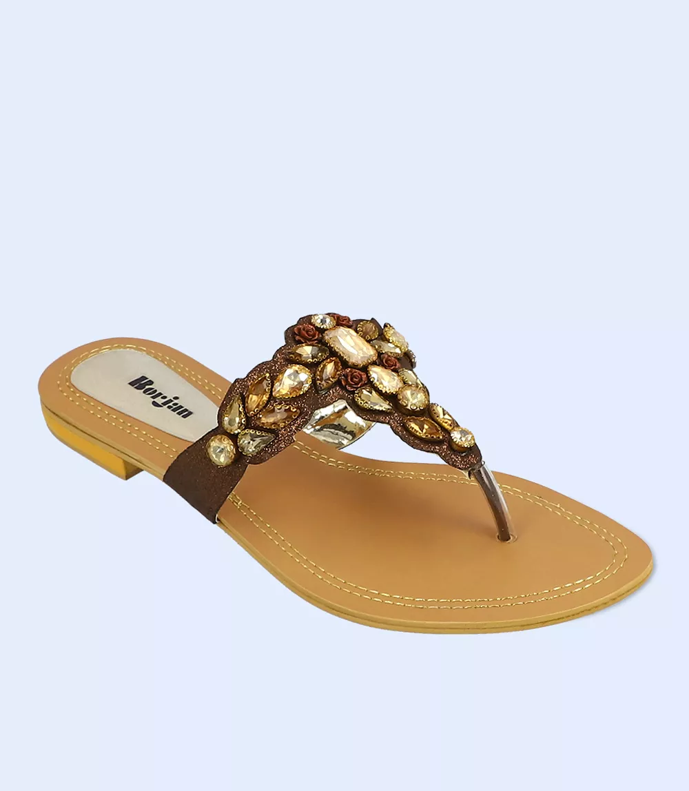 BW5938-BROWN-Women Formal Chappal