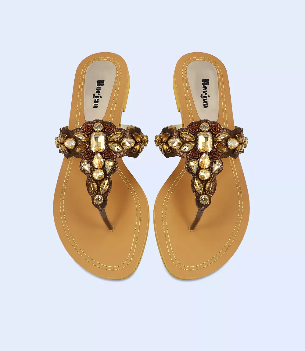 BW5938-BROWN-Women Formal Chappal