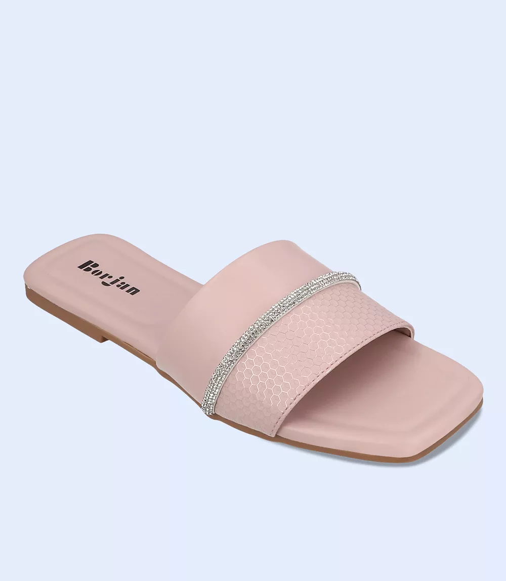 BW7345-TEA-PINK-Women Casual Slipper