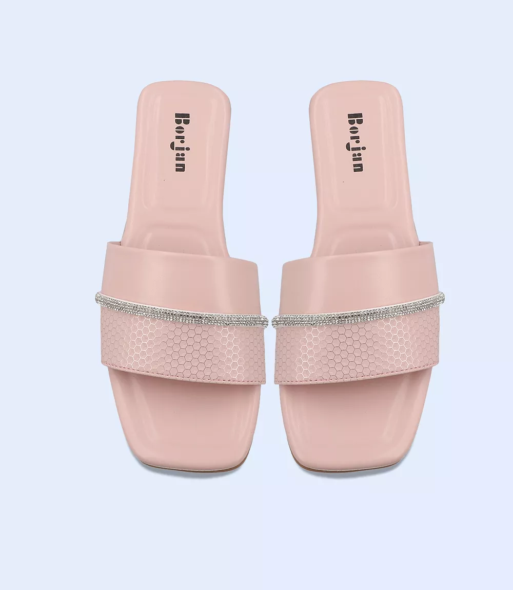 BW7345-TEA-PINK-Women Casual Slipper