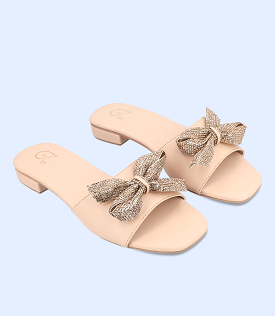 BW7378-NUDE-Women Casual Slipper