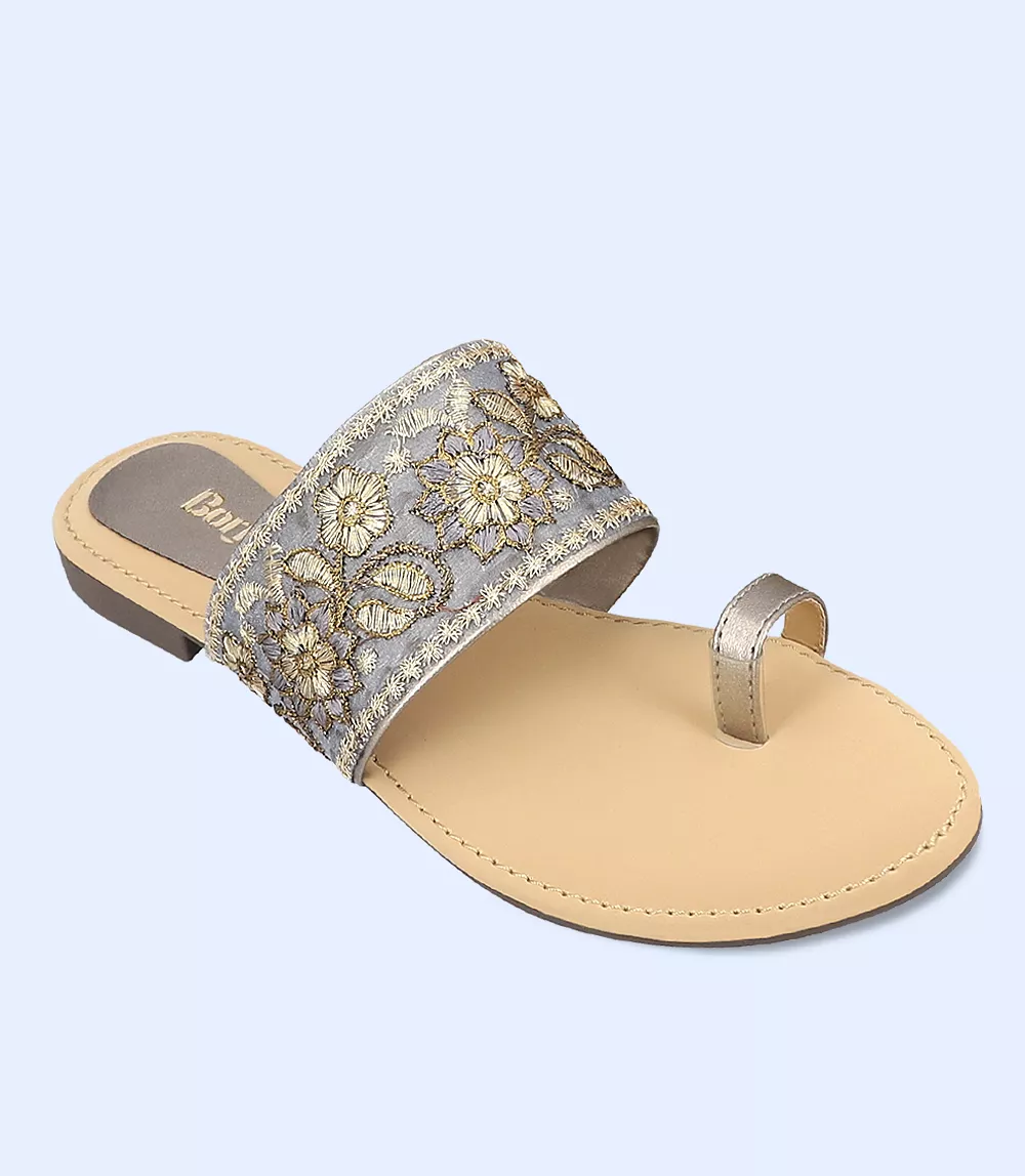 BW7506-GREY-Women Casual Chappal