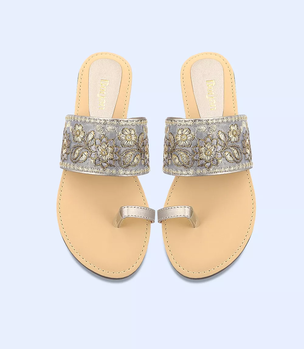 BW7506-GREY-Women Casual Chappal