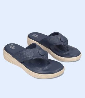 BW7655-NAVY-Women Comfort Chappal