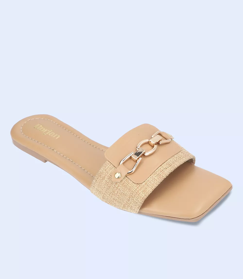 BW9426-TAN-Women Casual Slipper