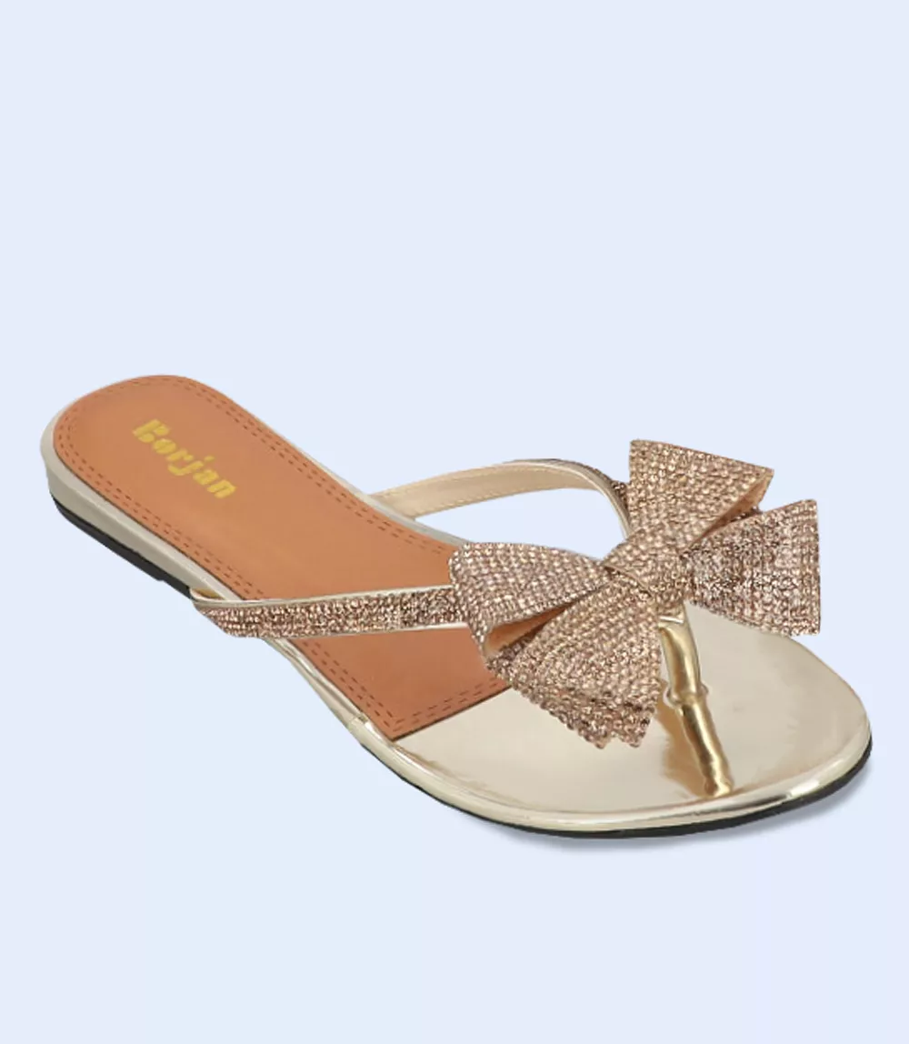 BW9436-GOLD-Women Formal Chappal