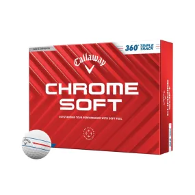 Callaway Chrome Soft 360 Triple Track 2024 White (1 Dozen)