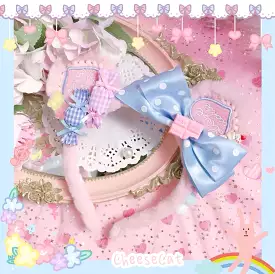 Cheese cat KC cute handmade hairband Lolita accessories yamikawaii