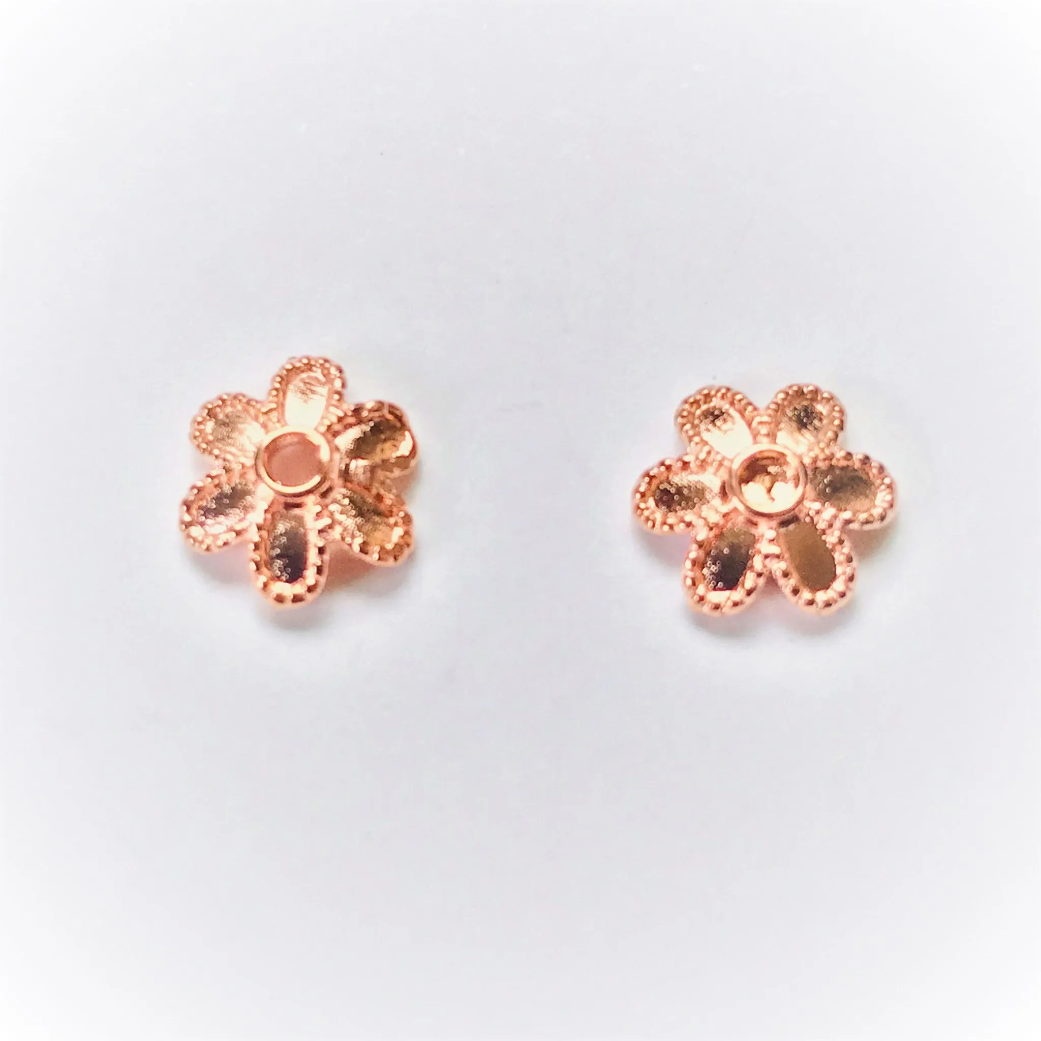 Copper 6-Petal Bead Cap 8x2.5mm (100 pcs)