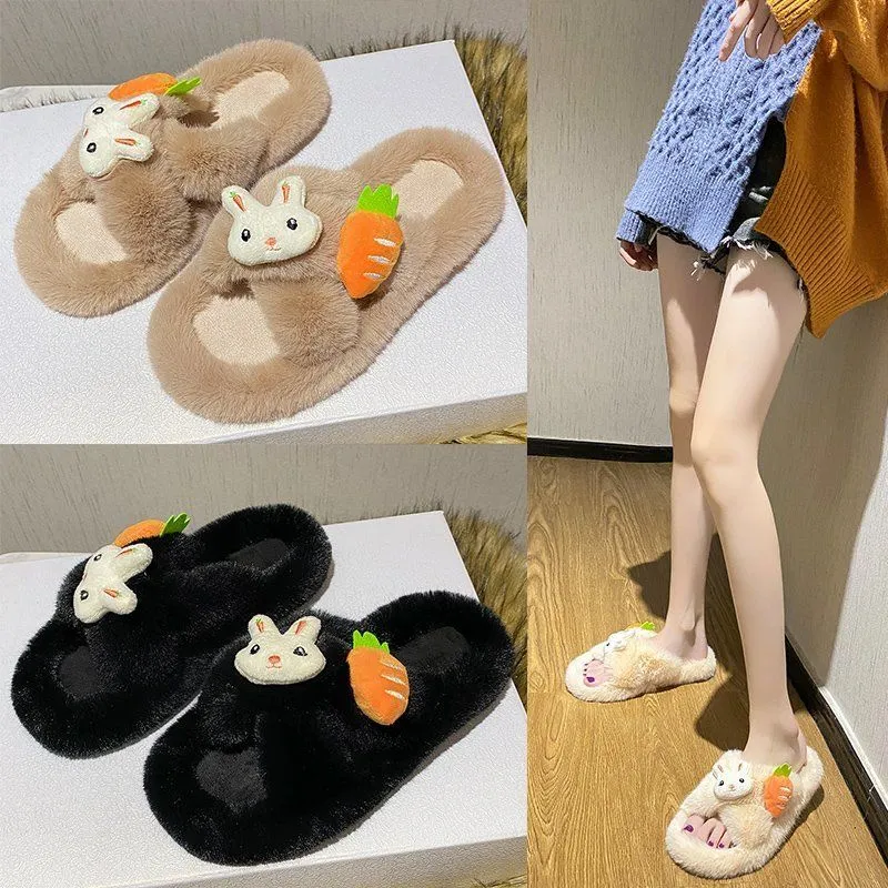 Cute Bunny Carrot Slippers