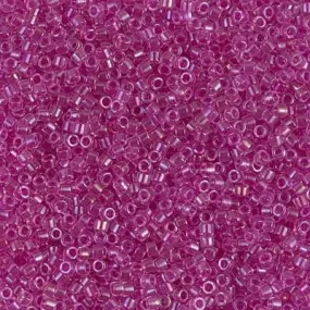 DB00-0074, Miyuki 5.2g Lt Fuchsia Lined Crystal AB