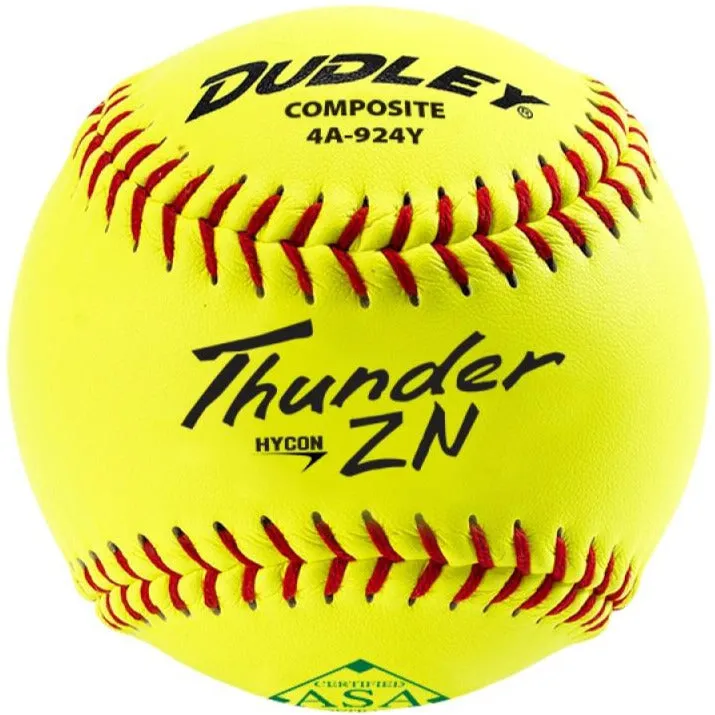 Dudley ASA Thunder ZN Hycon 11 52/300 Composite Slowpitch Softballs: 4A924Y