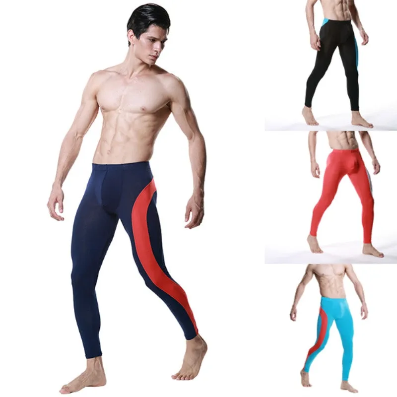 Fashion Men Modal Long Johns Pants Low Rise Pouch Trousers Thermal Underwear M L XL SM6