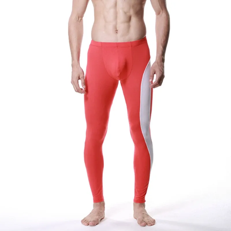 Fashion Men Modal Long Johns Pants Low Rise Pouch Trousers Thermal Underwear M L XL SM6