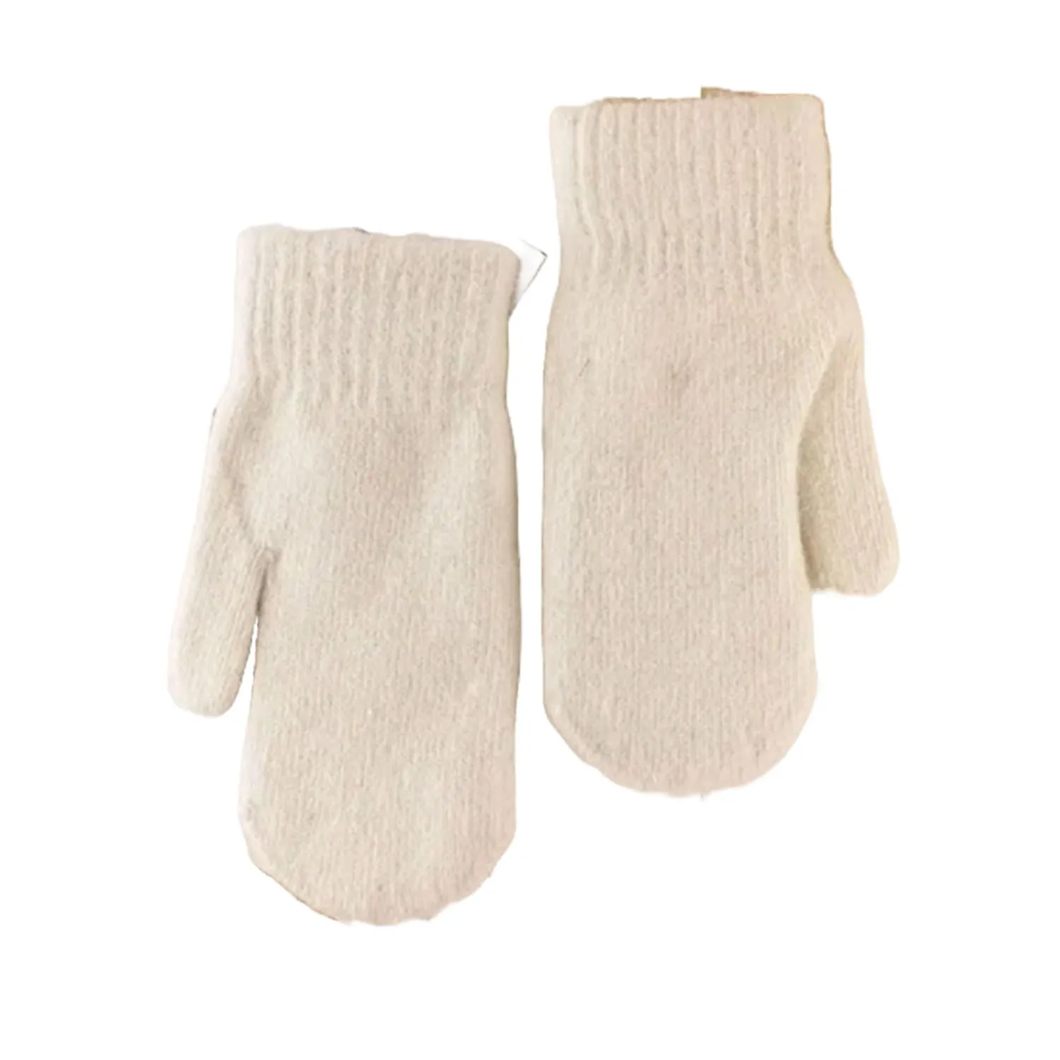 FLOOF Women's Wool Mittens in Beige