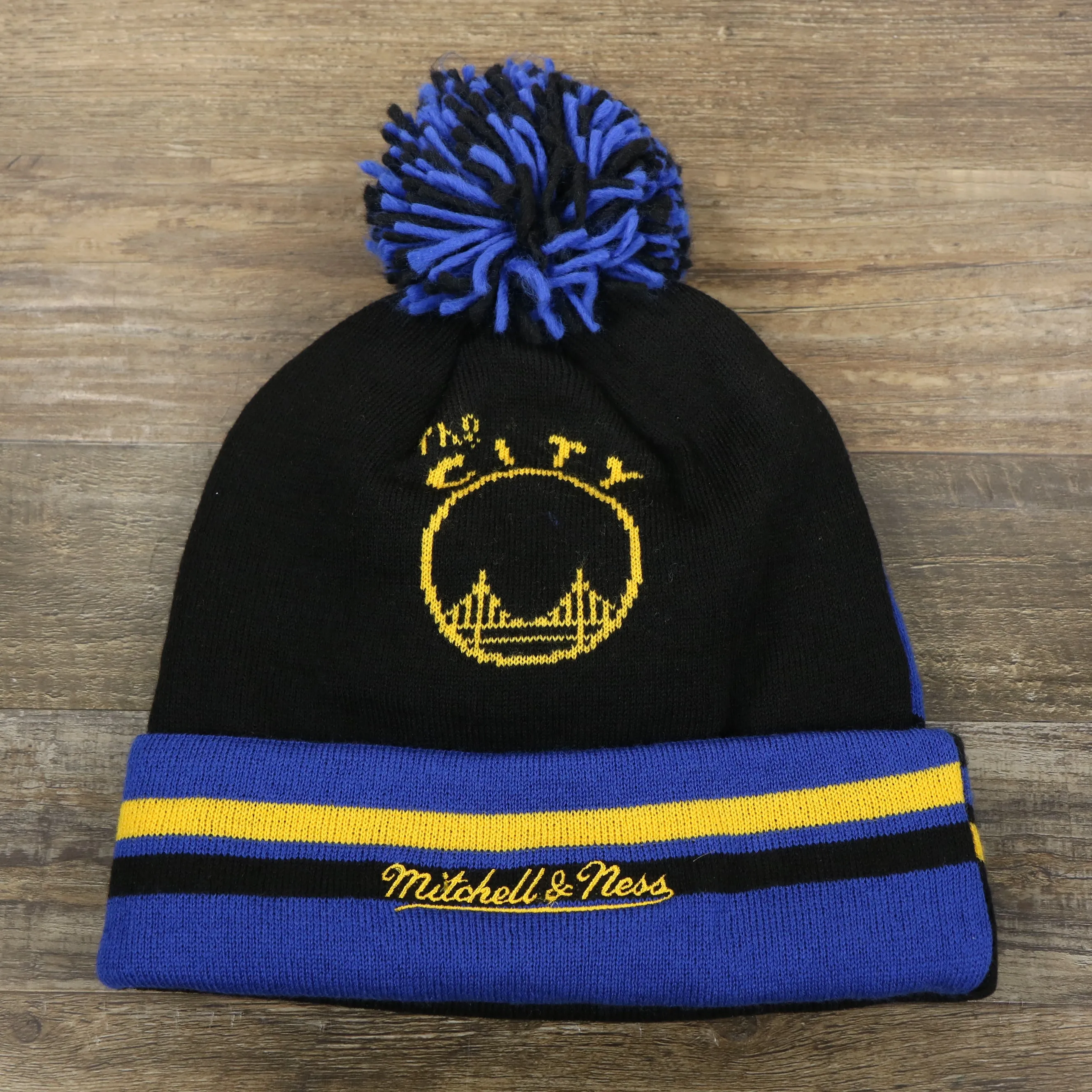 Golden State Warriors Two Sided Double Design Winter Beanie