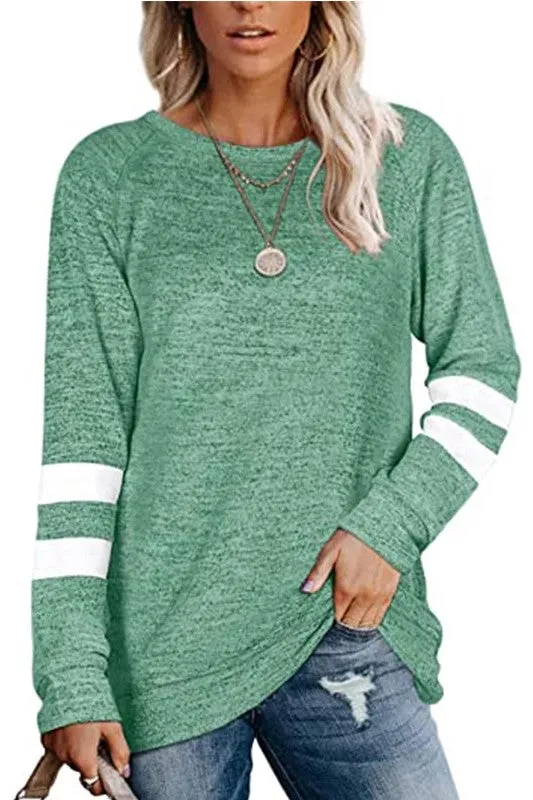 Haute Edition Women's Varsity Stripe Slouchy Tee