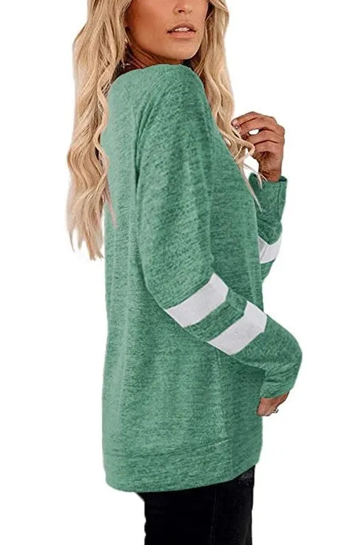 Haute Edition Women's Varsity Stripe Slouchy Tee