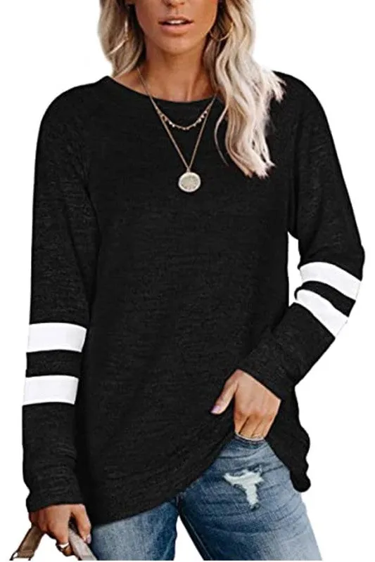 Haute Edition Women's Varsity Stripe Slouchy Tee