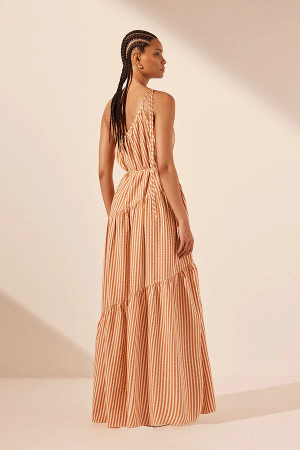 Hele One Shoulder Tiered Maxi Dress