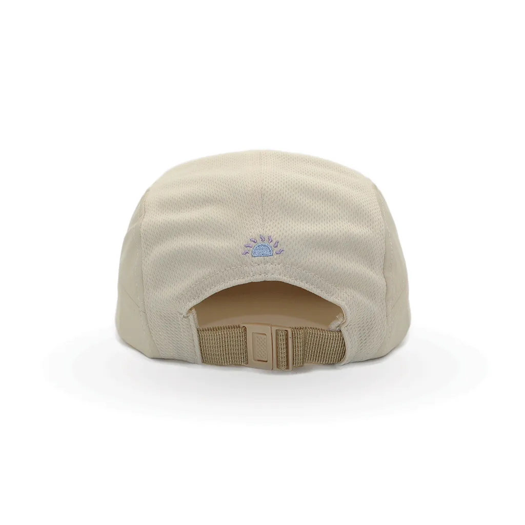 Helios Ultralight 7 Panel Firm Brim Running Cap - Tan