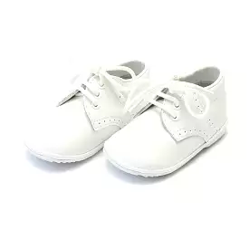 James Boy's White Leather Lace Up Shoe (Baby)