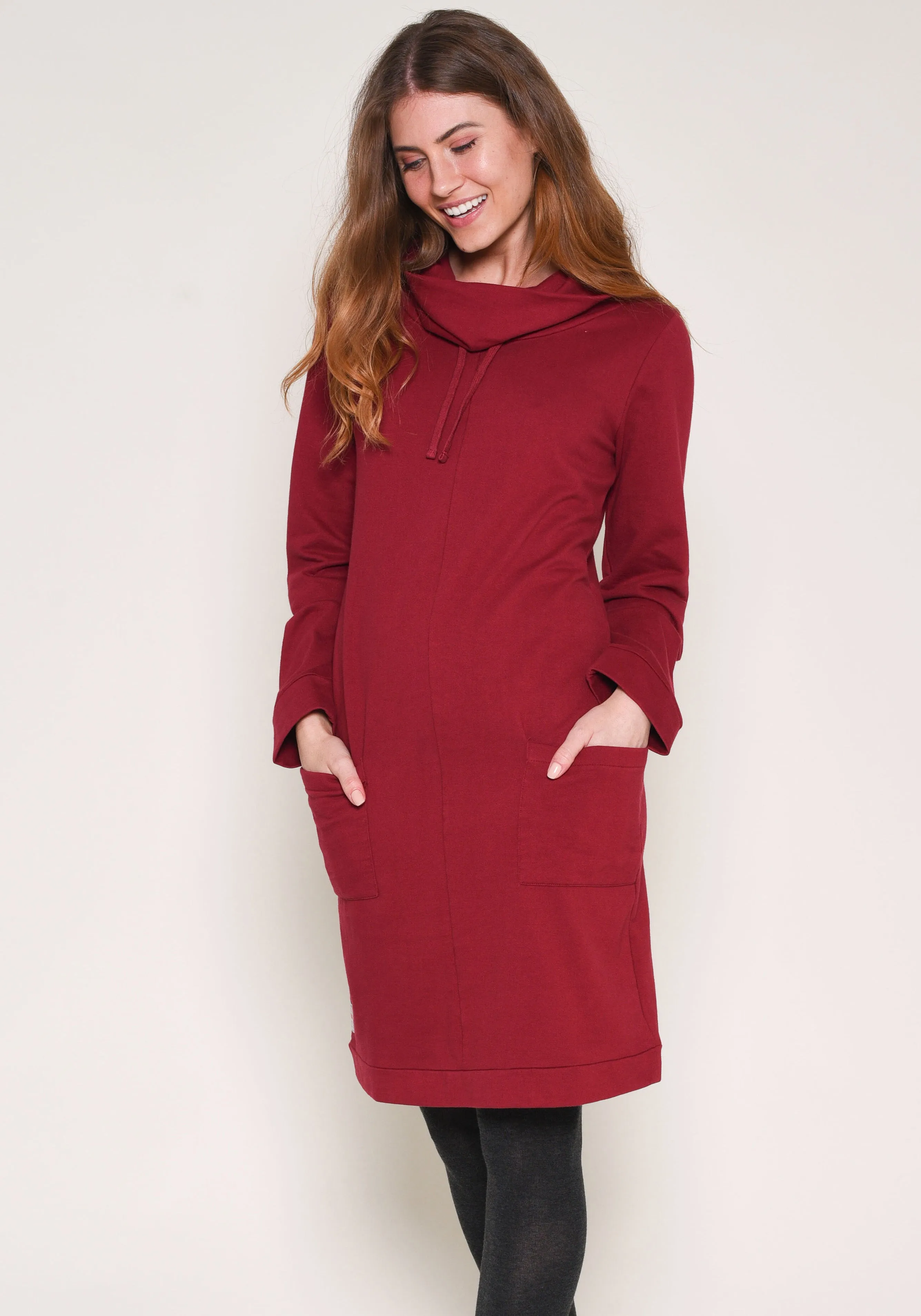 Jersey Cowl Neck Dress