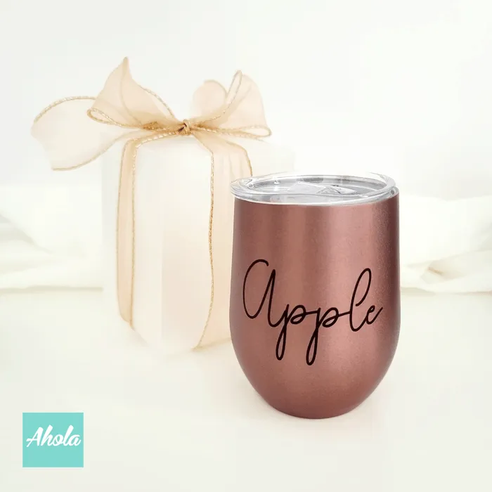 【La coque】Insulated Wine Tumbler 名字不鏽鋼杯