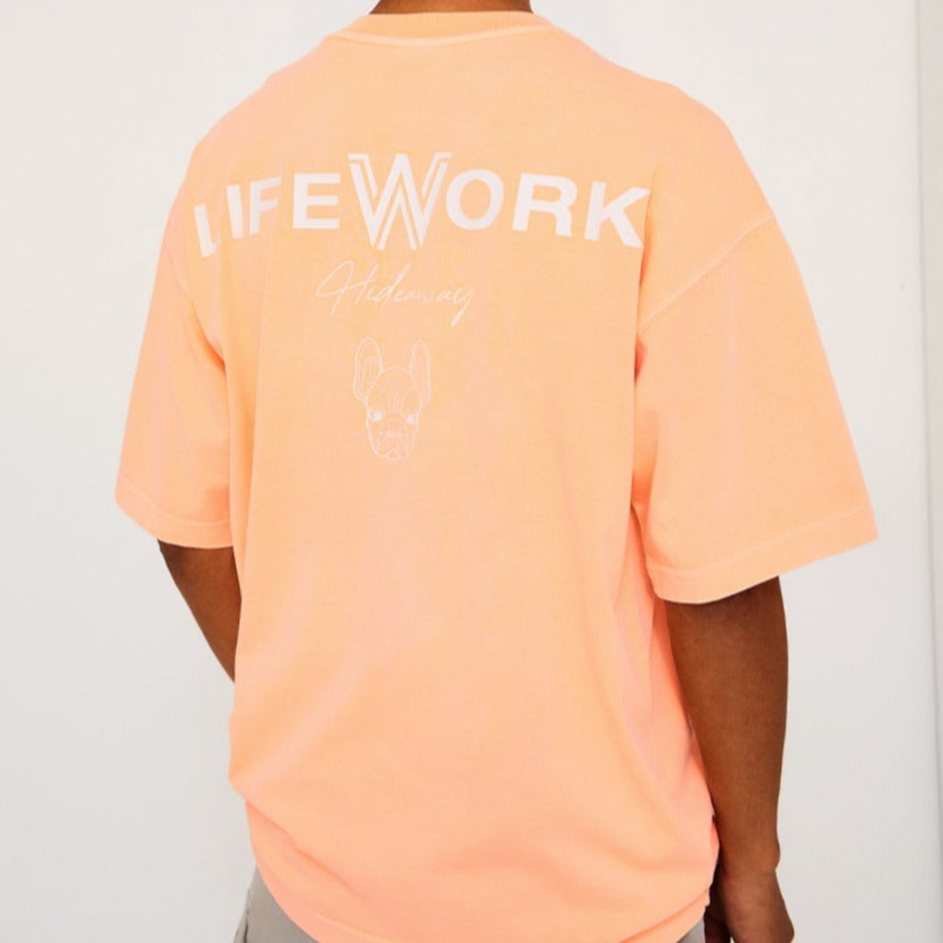 LifeWork Square Logo Tee Orange