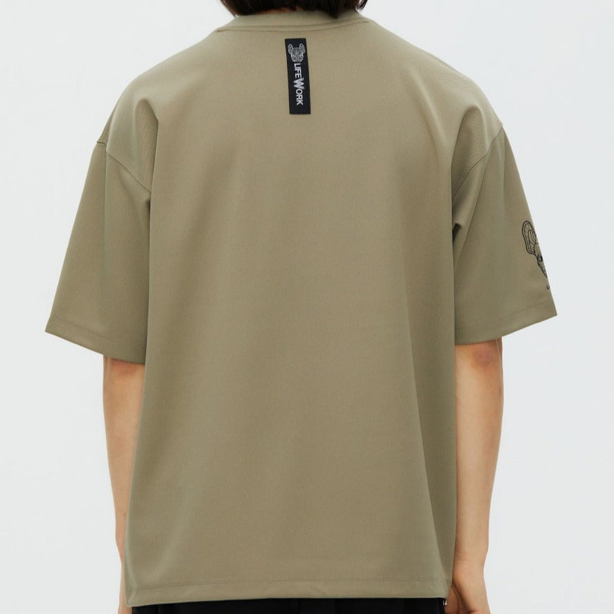 LifeWork Zip Pocket Tee Khaki