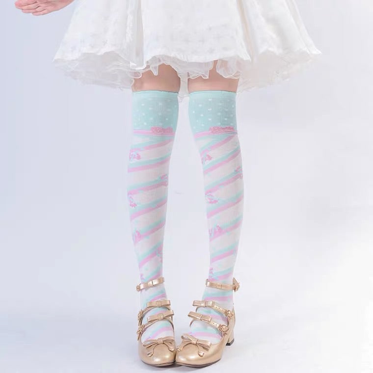 Lolita little candy over the knee thigh socks