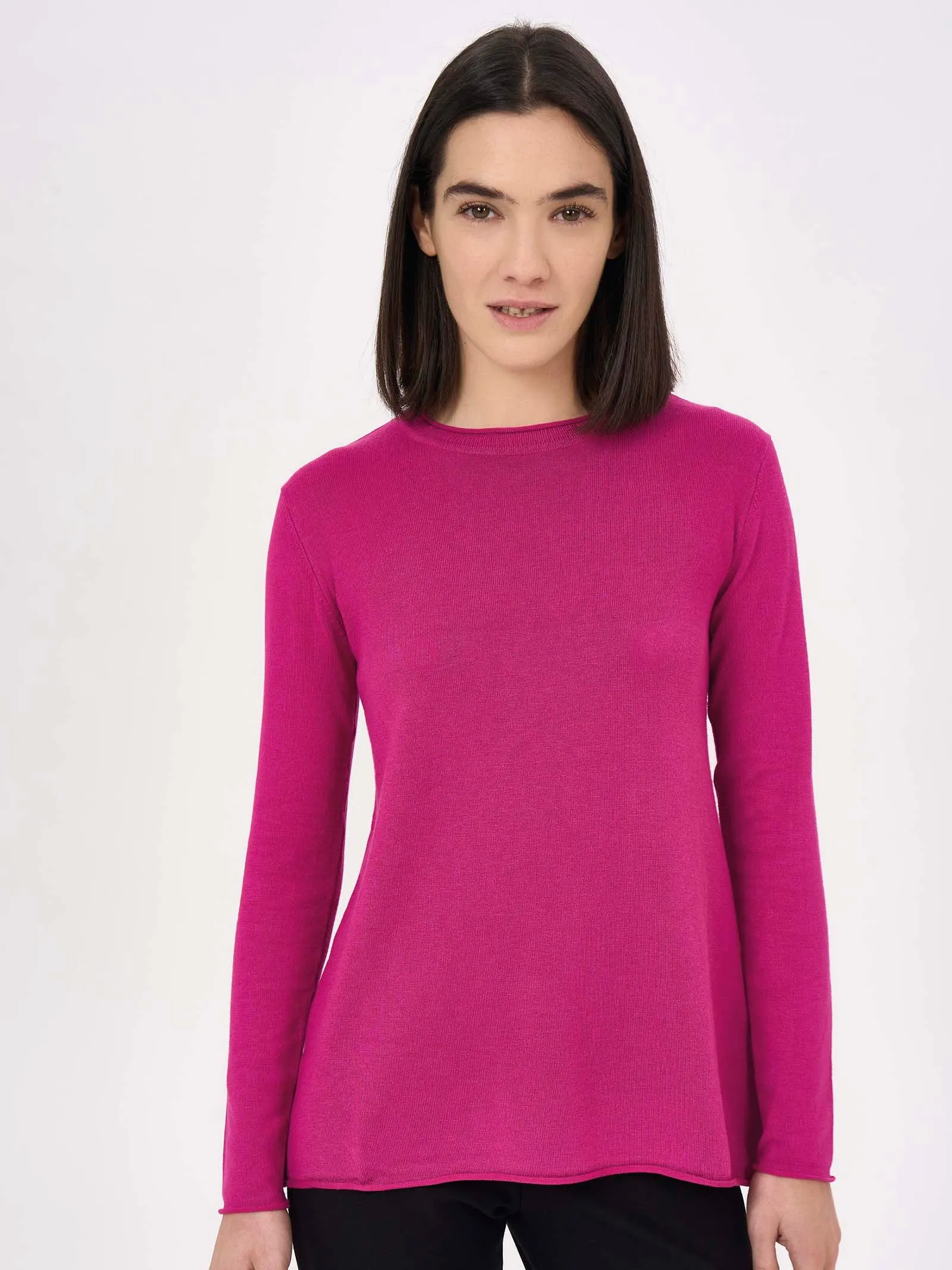 Maglia girocollo in filato Winter Basic - Quarzo