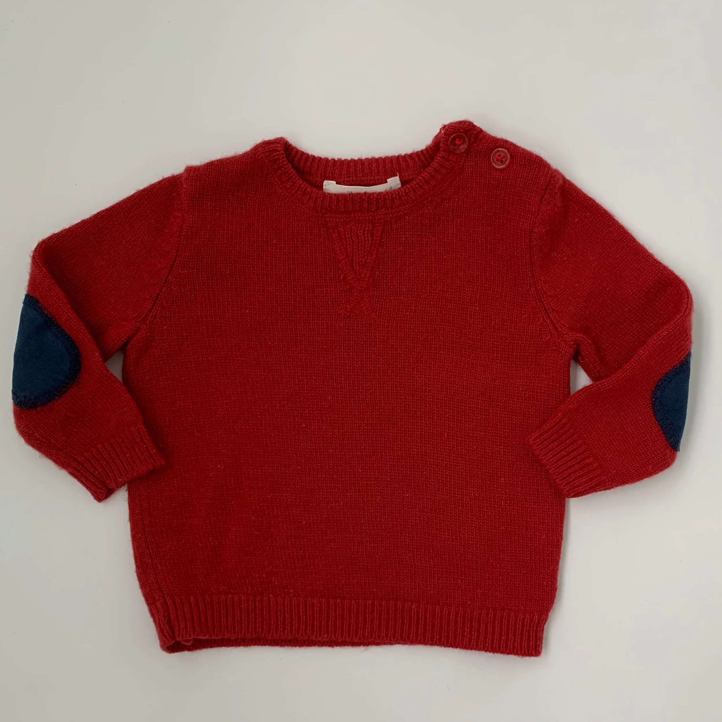 Marie-Chantal Maroon Merino Wool Jumper: 6 Months