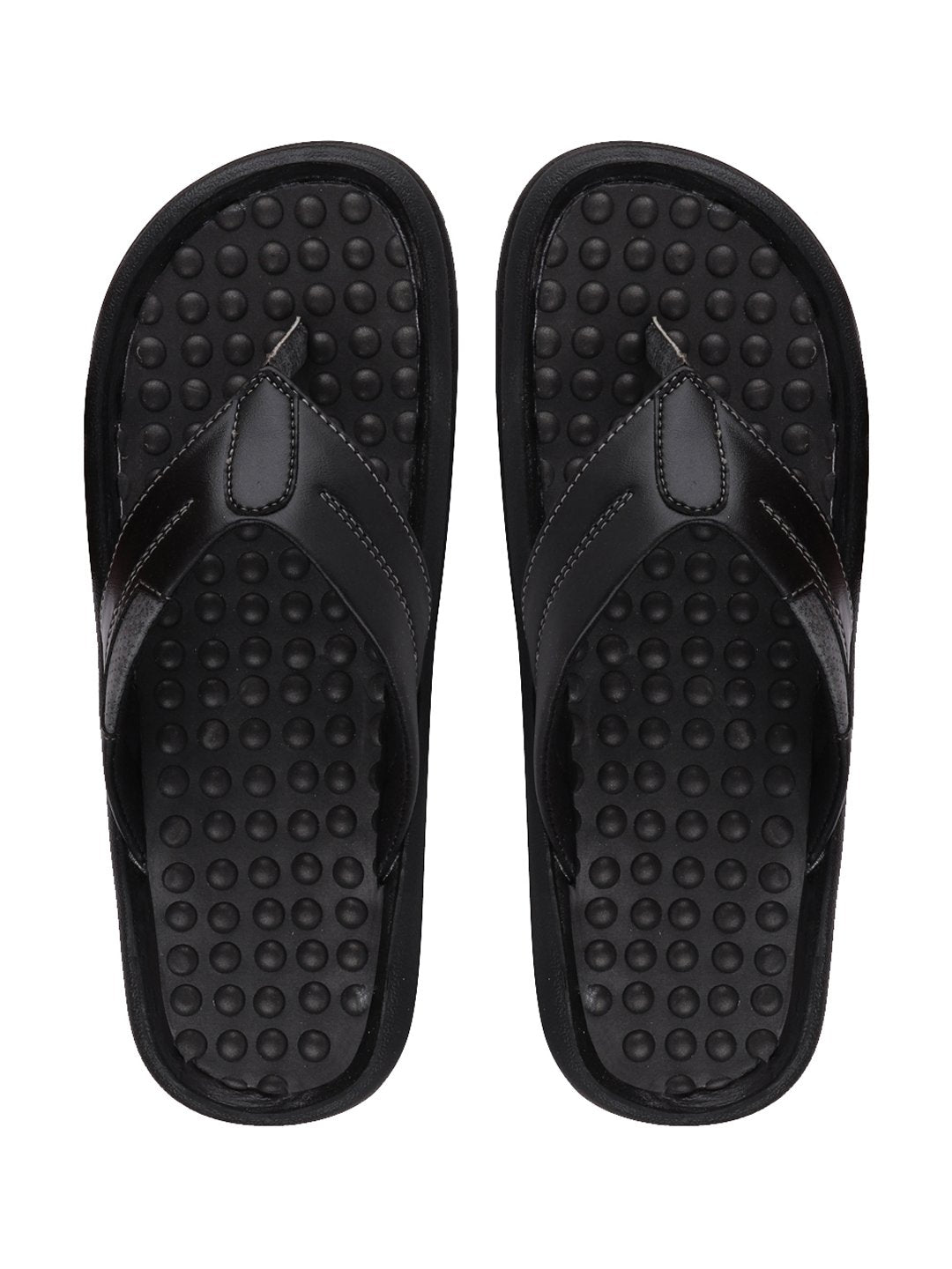 Men Black Casual Slip-On Slippers