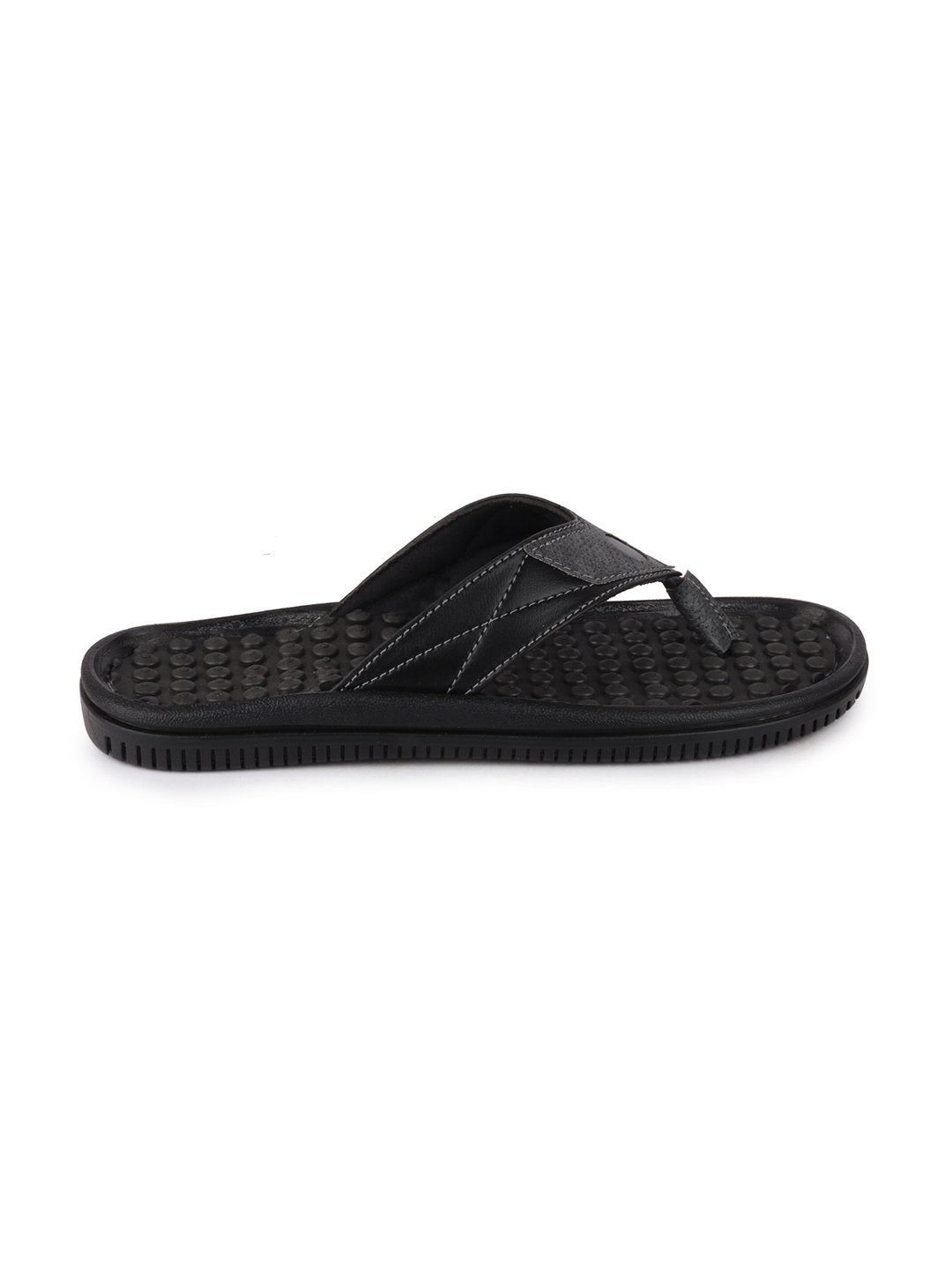 Men Black/Grey Casual Slip-On Slippers